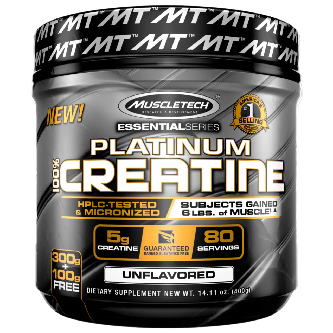 کراتین پلاتینیوم 100% ماسل تک 400 گرمی Creatine Platinum MuscleTech