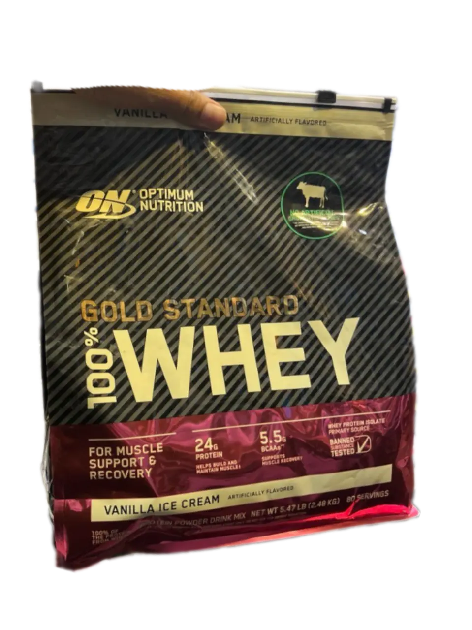 پروتئین وی گلد استاندارد ۱۰۰ درصد اپتیموم 2.4 کیلویی gold standard 100 whey protein 2.4 kg